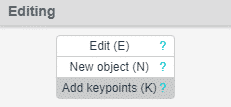 Add keypoints while editing
