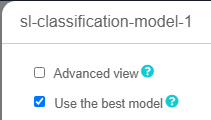 Use the best model