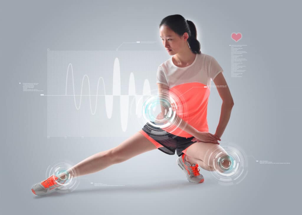 AI within sports medicine - artistic impression. 