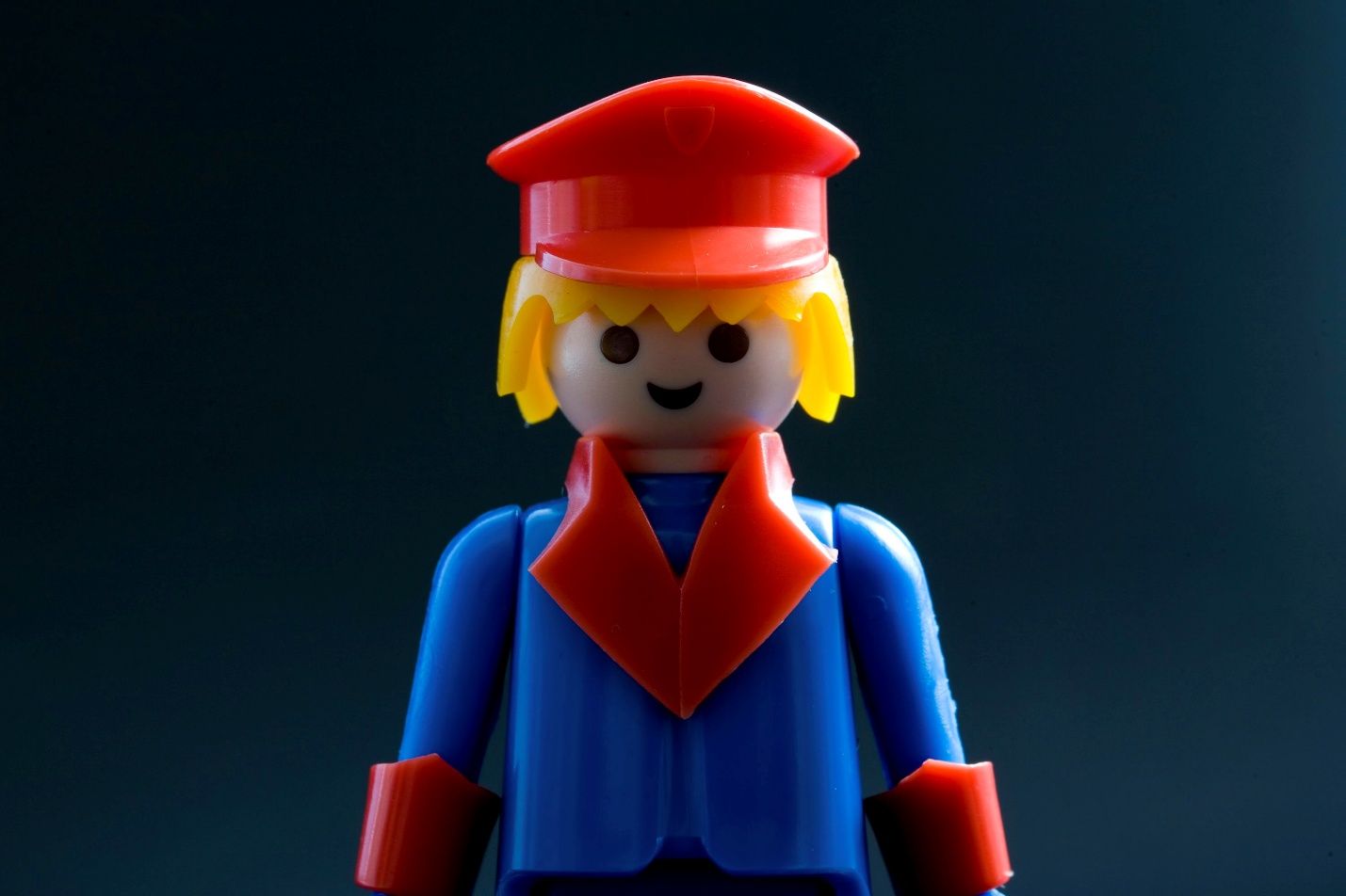 red, blue and yellow LEGO toy