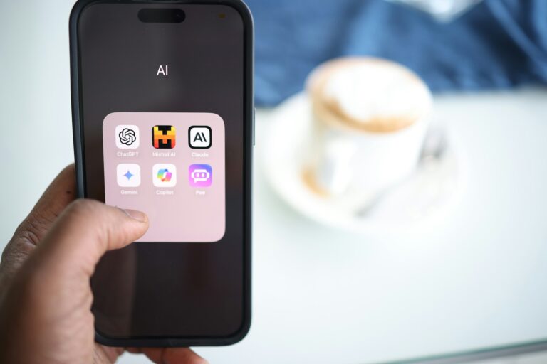 AI apps on a smartphone screen. 