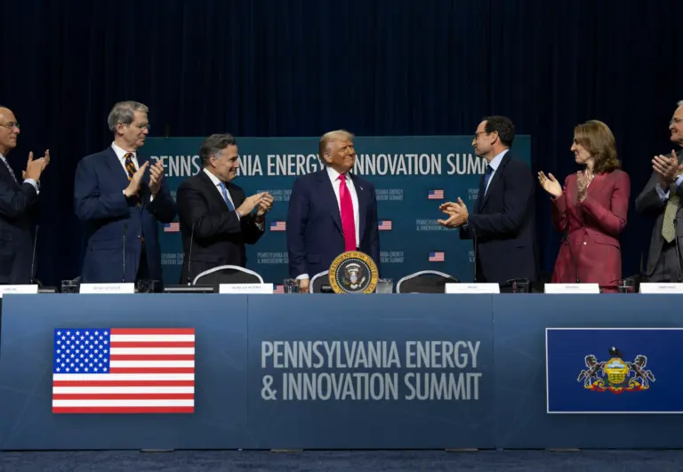 Trump during the Pennsylvania Energy & Innovation Summit. Image credit: The White House