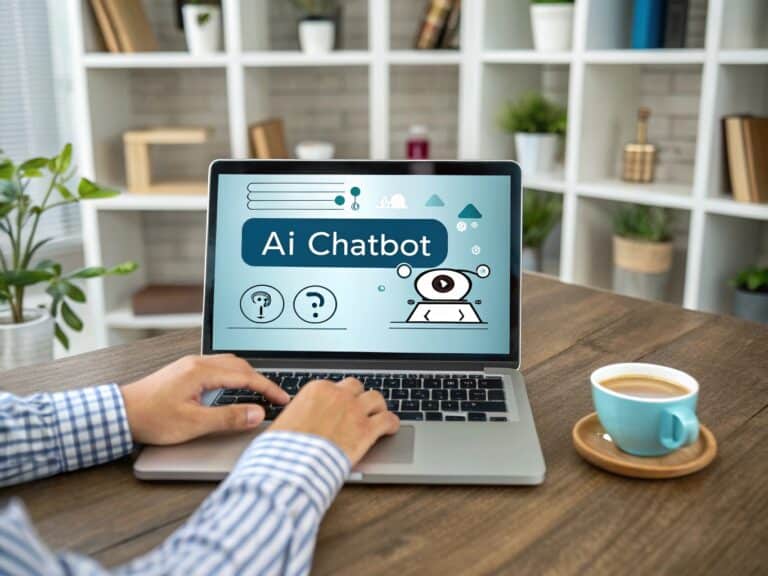 Using AI chatbot - artistic impression. 