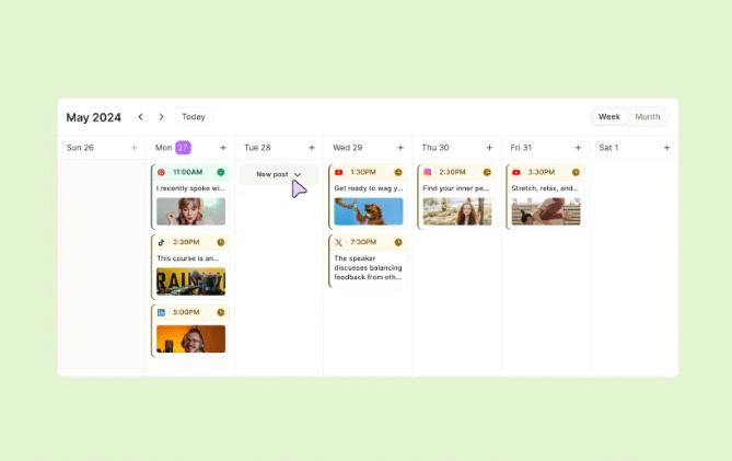 Quso.AI interface timetable
