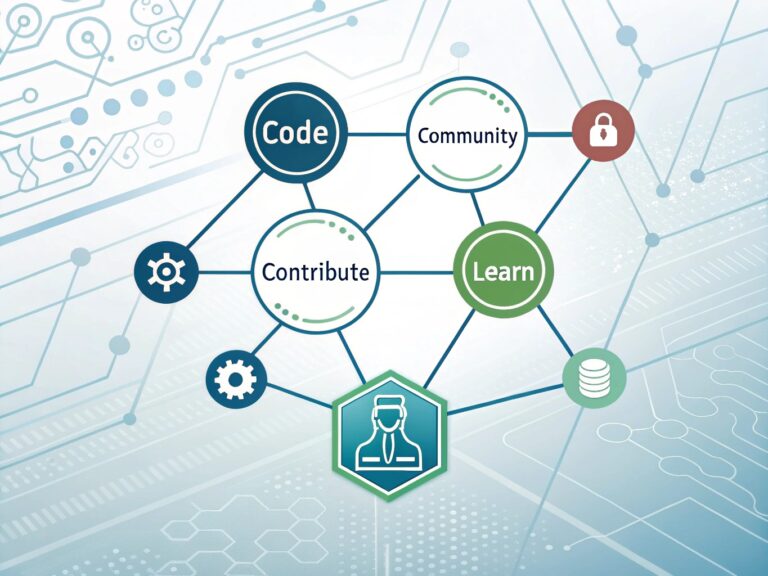 The elements of open source LLM development - artistic impression. Image credit: Alius Noreika / AI