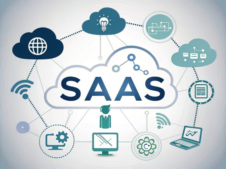 Software as a service, SaaS - artistic impression. Image credit: Alius Noreika / AI