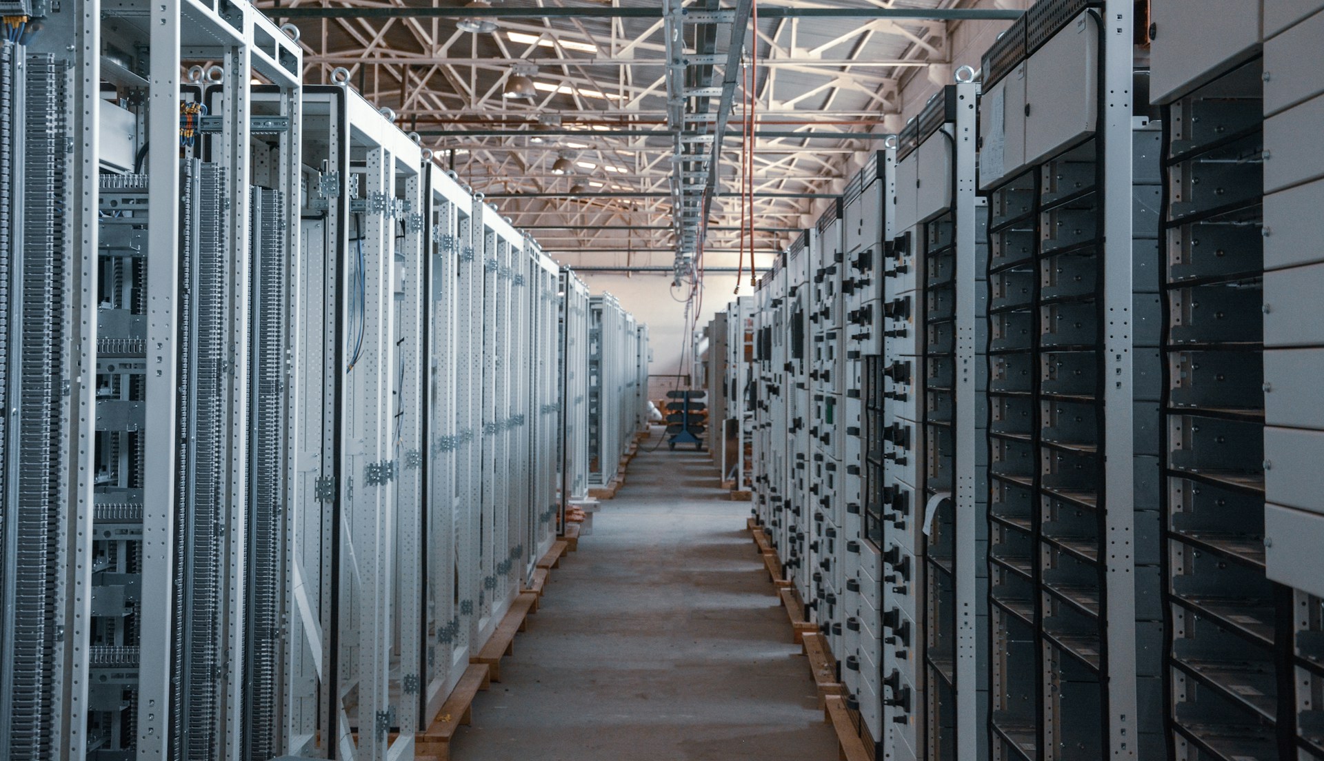 Inside a data center.