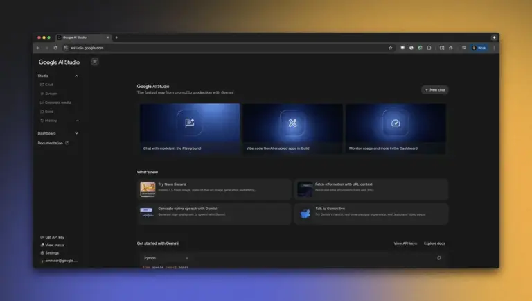 Google AI Studio. Image credit: Google