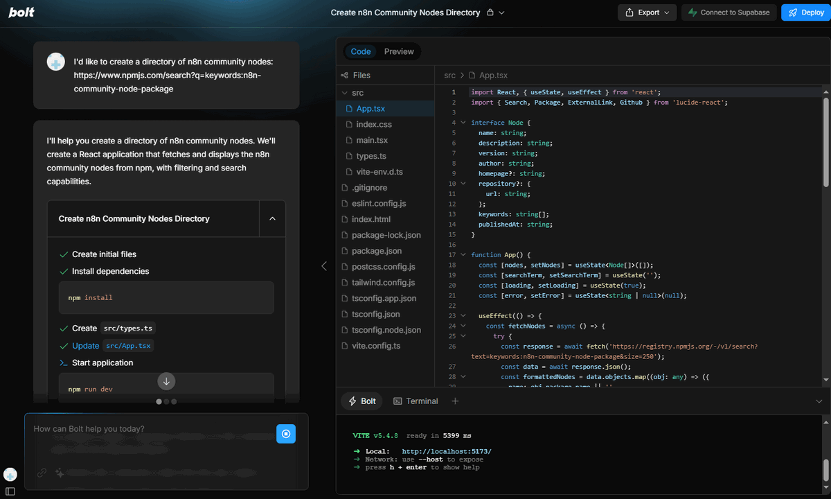 Best AI Coding Tools: Based on Tried-and-Tested Usage - SentiSight.ai Bolt.new browser-based coding AI tools with split view, code editor and AI chat for rapid web development