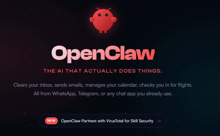 OpenClaw logo on the project's title page.