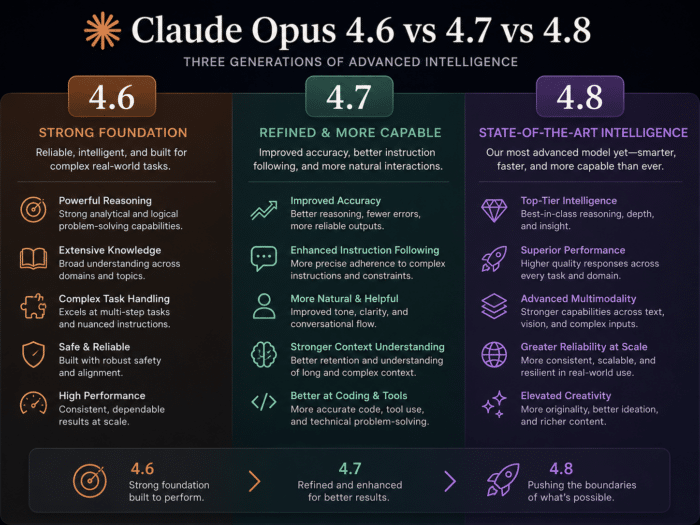 Cluade Opus Model Rws Claude Opus 4.6 vs 4.7 vs 4.8: Which Model Wins?