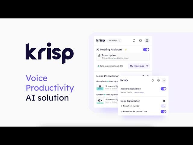 KRISP interface visuals