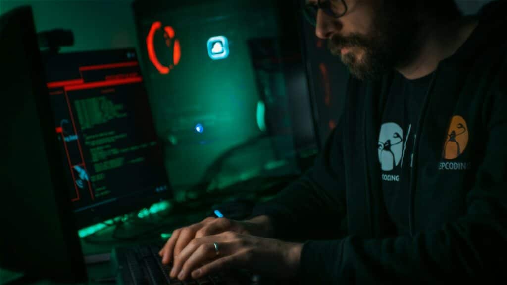 Cybersecurity - artistic impression. 