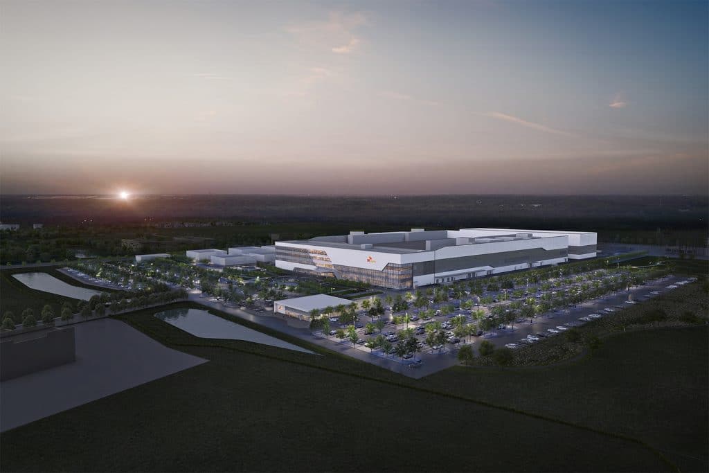 The Role of South Korean Companies in AI Memory Chip Production - SentiSight.ai Rendering of the AI memory advanced packaging production base being constructed by SK Hynix in West Lafayette, Indiana, U.S. Image credit: SK Hynix