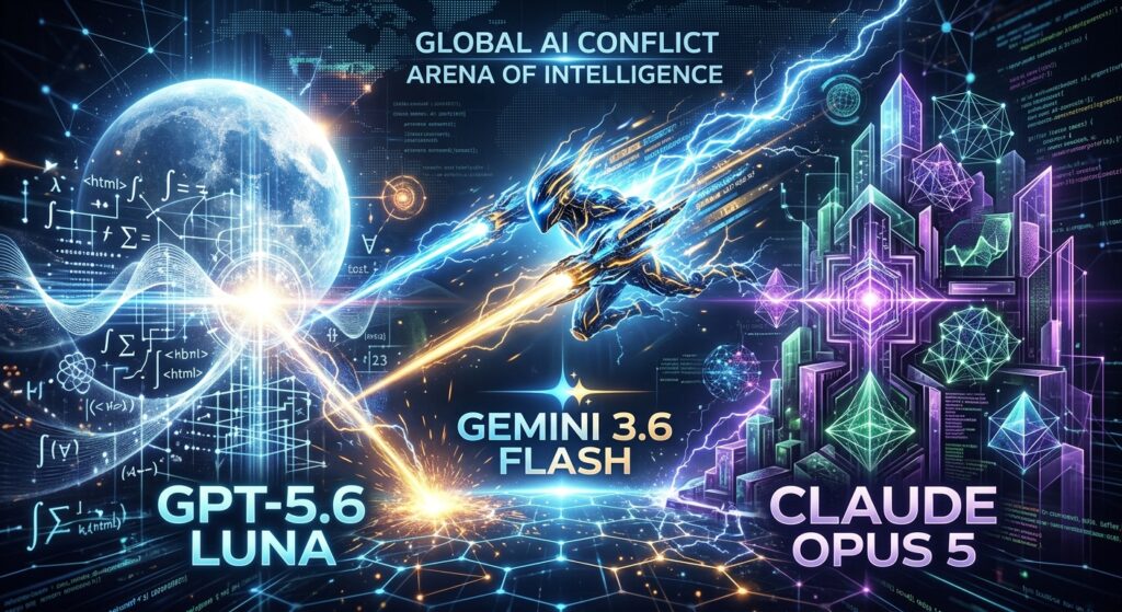 GPT-5.6 Luna vs Gemini 3.6 Flash vs Claude Opus 5: Which Tier Fits Your Workload? - SentiSight.ai GPT-5.6 Luna vs Gemini 3.6 Flash vs Claude Opus 5 - artistic impression. Image source: Alius Noreika / Google Gemini