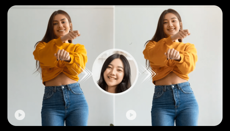 Using Vozo: AI Video Generation and Editing - SentiSight.ai Paveikslėlis, kuriame yra apranga, asmuo, šypsena, džinsai
Dirbtinio intelekto sugeneruotas turinys gali būti neteisingas.
