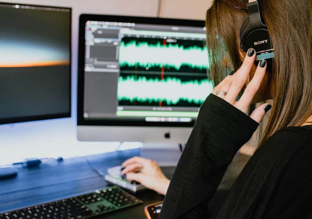 How to Build AI Applications That Understand Desktop Audio - SentiSight.ai Audio editing - illustrative photo.