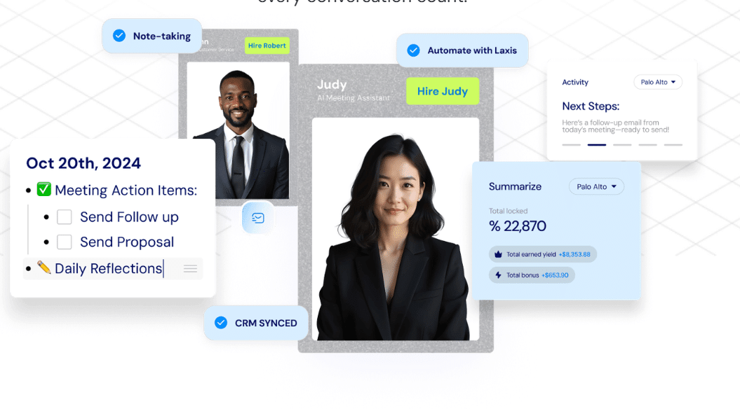 Laxis – the AI Sales Assistant for Lead Generation and High Conversions - SentiSight.ai Paveikslėlis, kuriame yra tekstas, asmuo, Žmogaus veidas, apranga Dirbtinio intelekto sugeneruotas turinys gali būti neteisingas.
